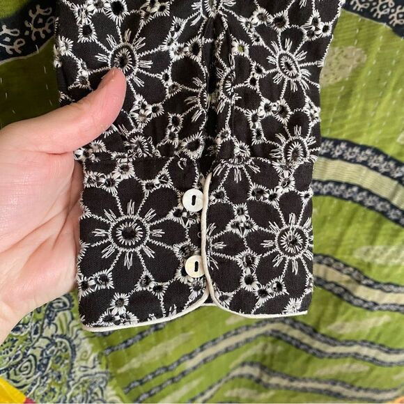 NWOT Free People Black/ White Dream A Little Dream Blouse Size Extra Small - Picture 9 of 15